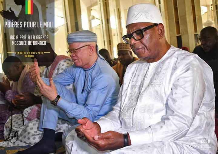 Deuil national au Mali:  Le Président de la République a prié ce vendredi 29 Mars 2019 à la Grande mosquée de Bamako