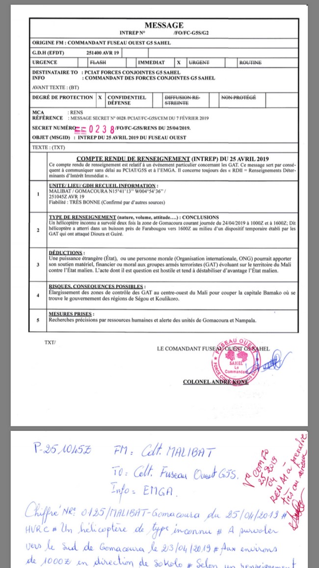 Le Commandant du fuseau Ouest du G5 Sahel 