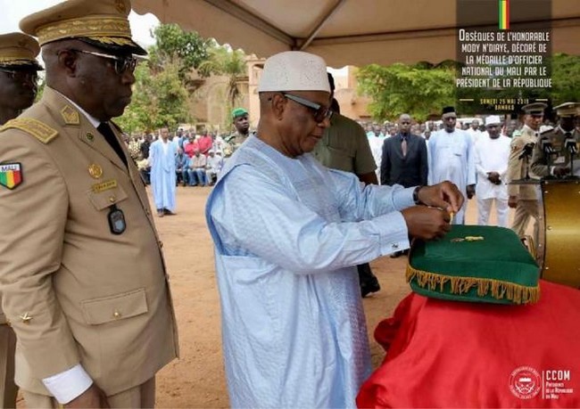 Décès de l'honorable Mody N’Diaye , député à l’Assemblée nationale du Mali :  Le Président de la République l’a élevé  à la médaille d’officier de l’ordre national à titre posthume