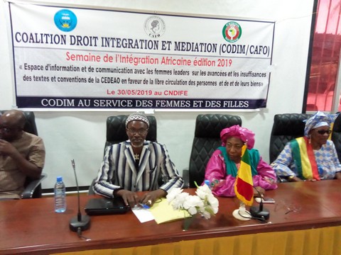 Semaine de l’Intégration africaine-2019 : Formation de 50 femmes leaders de la CODIM/CAFO sur les instruments juridique à la libre circulation de la CEDEAO