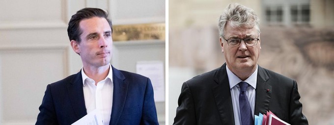 Le haut-commissaire à la réforme des retraites Jean-Paul Delevoye et le député Jean-Baptiste Djebbari entrent au gouvernement