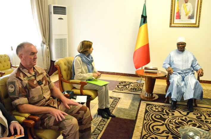 Florence Parly reçue en audience : «J’ai fait part au chef de l’état du souhait de mon pays de renforcer son appui au mali»