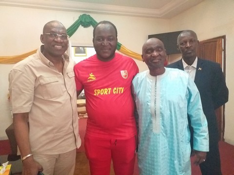 Tour de cadrage de la coupe CAF : Habib Sissoko et Bavieux au Stade pour soutenir le Djoliba AC