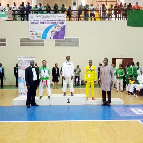 1ere édition des championnats d'Afrique de karaté de la région ouest de l'UFAK :  Le Mali sur la deuxième marche du podium avec 25 médailles dont 5 d'or