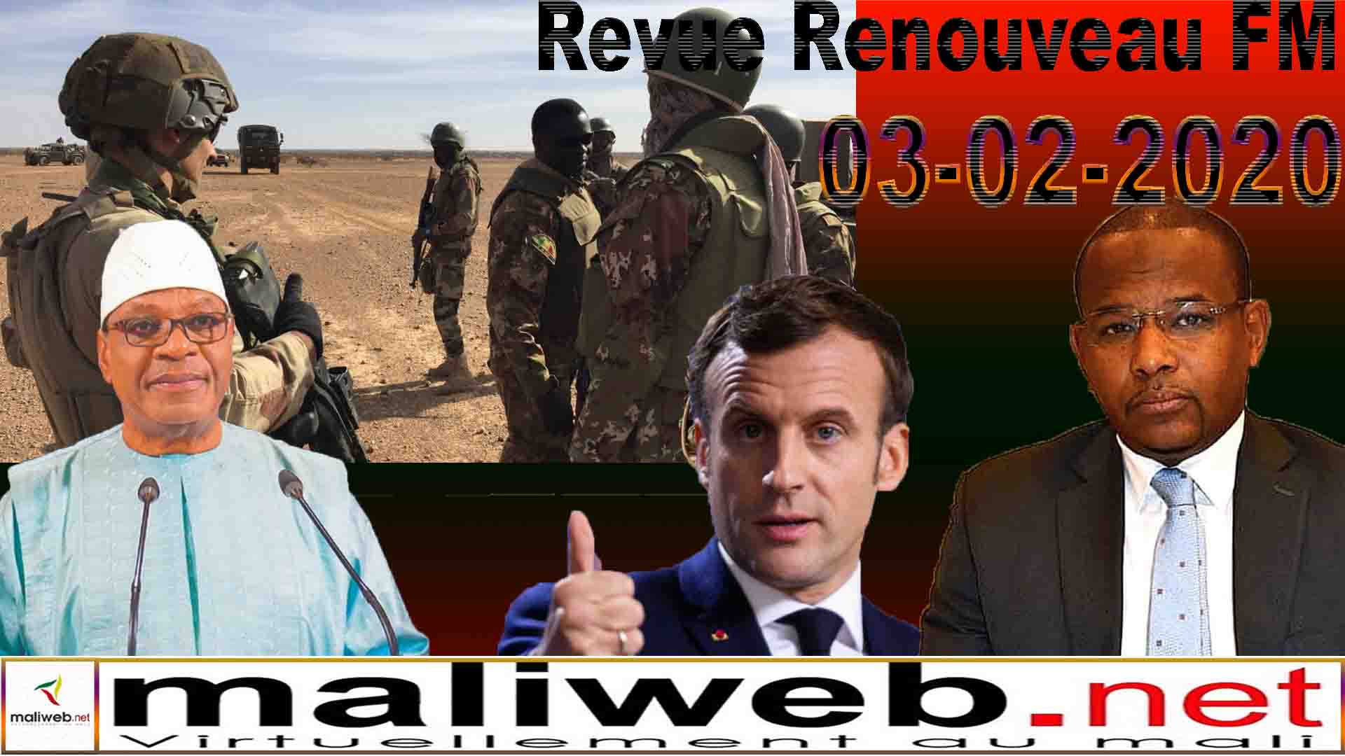 La revue de presse de la Radio Renouveau FM du 03 février 2020