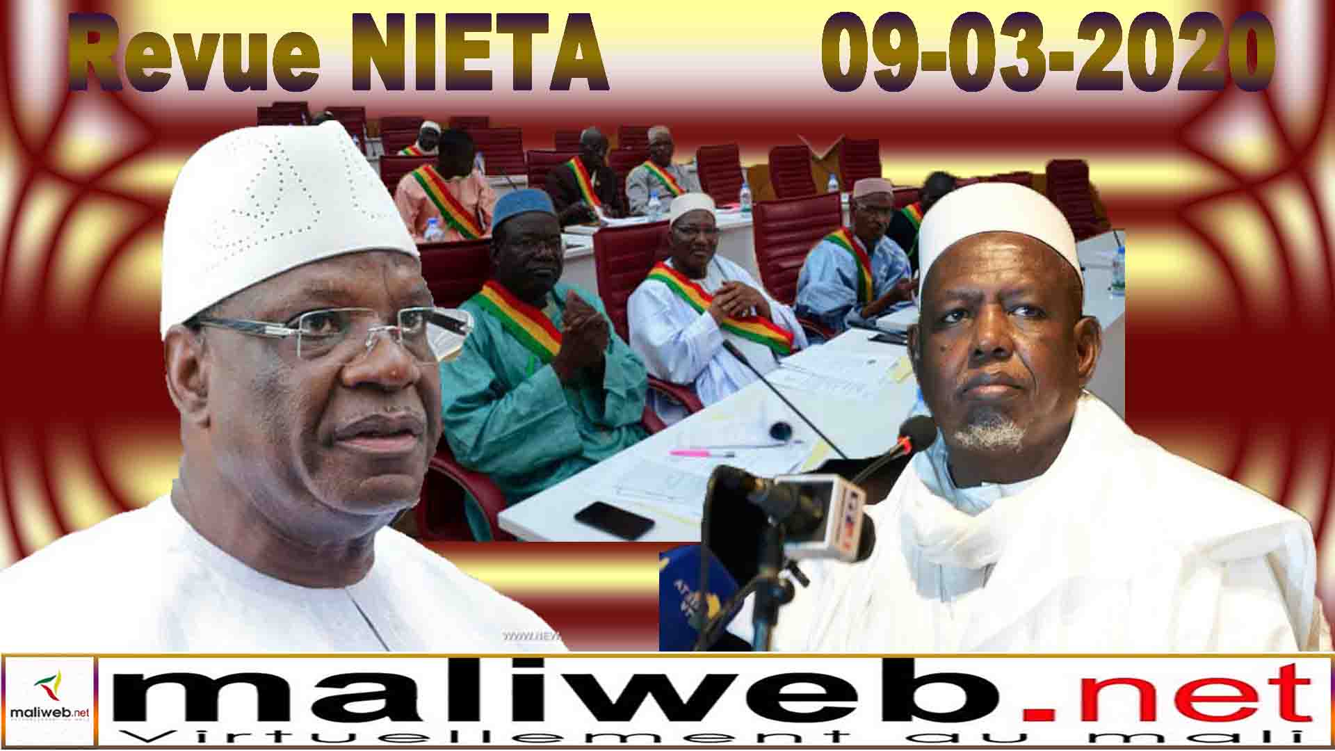 La revue de presse de la RADIO NIETA du 09 Mars 2020