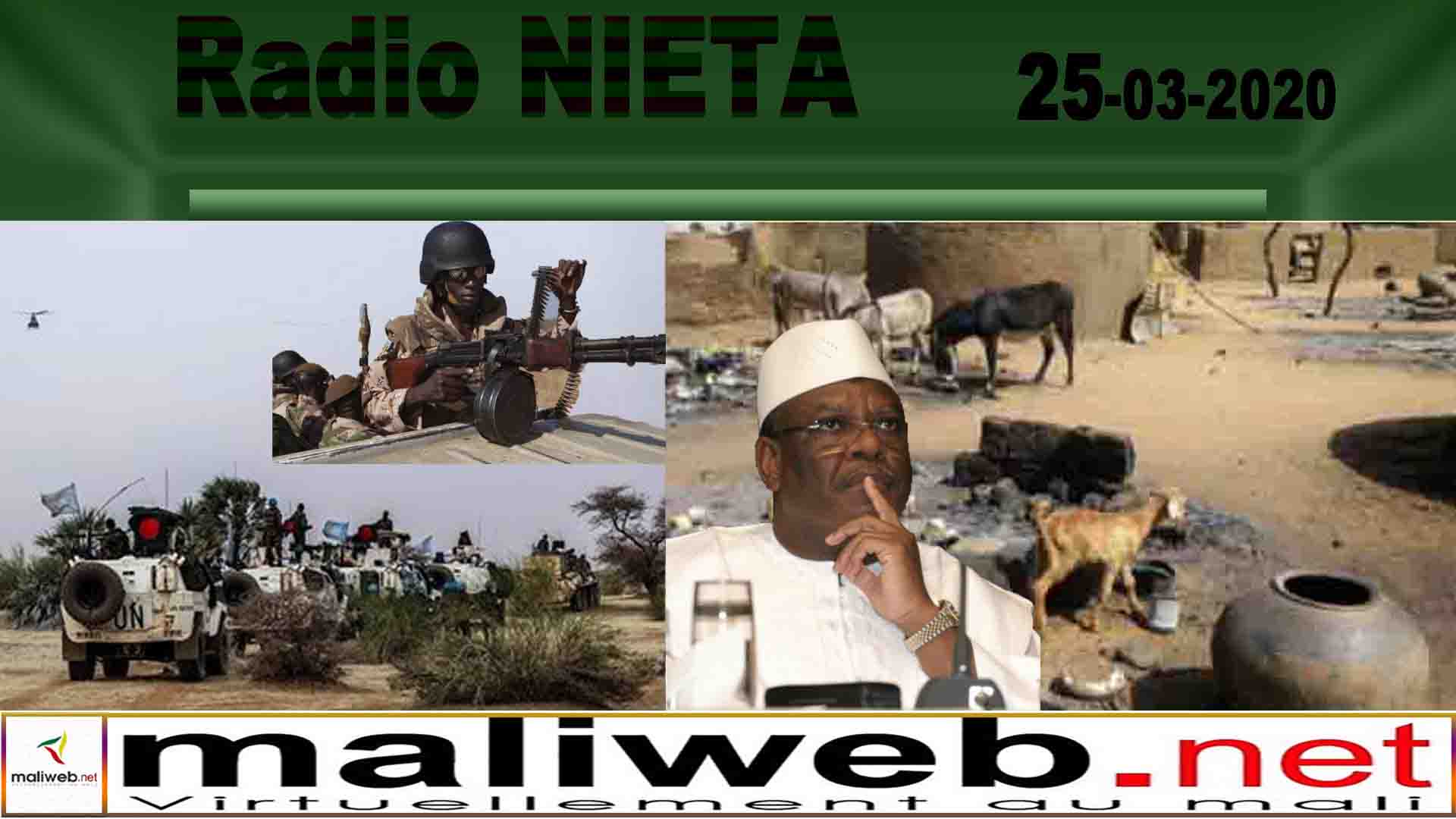 La revue de presse de la RADIO NIETA du 25 Mars 2020