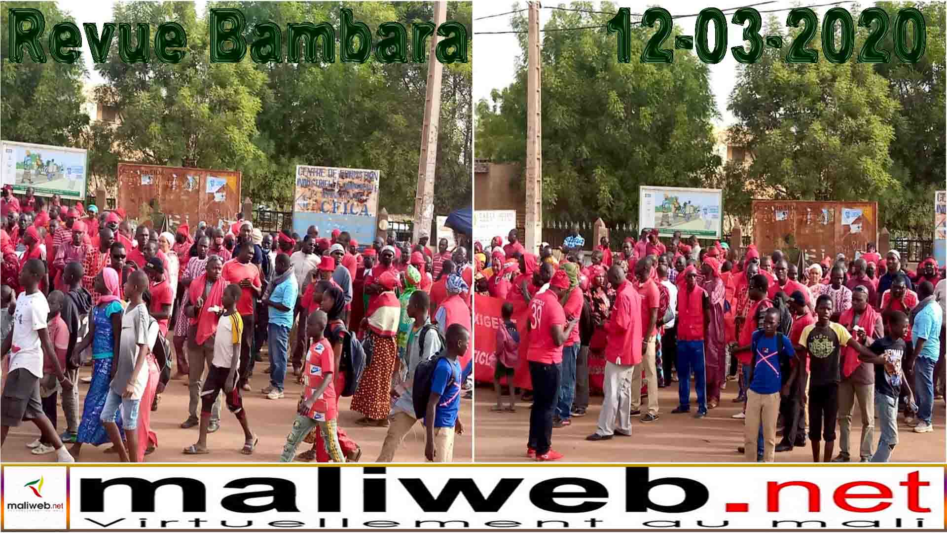La revue de presse en Bambara du 12 Mars 2020