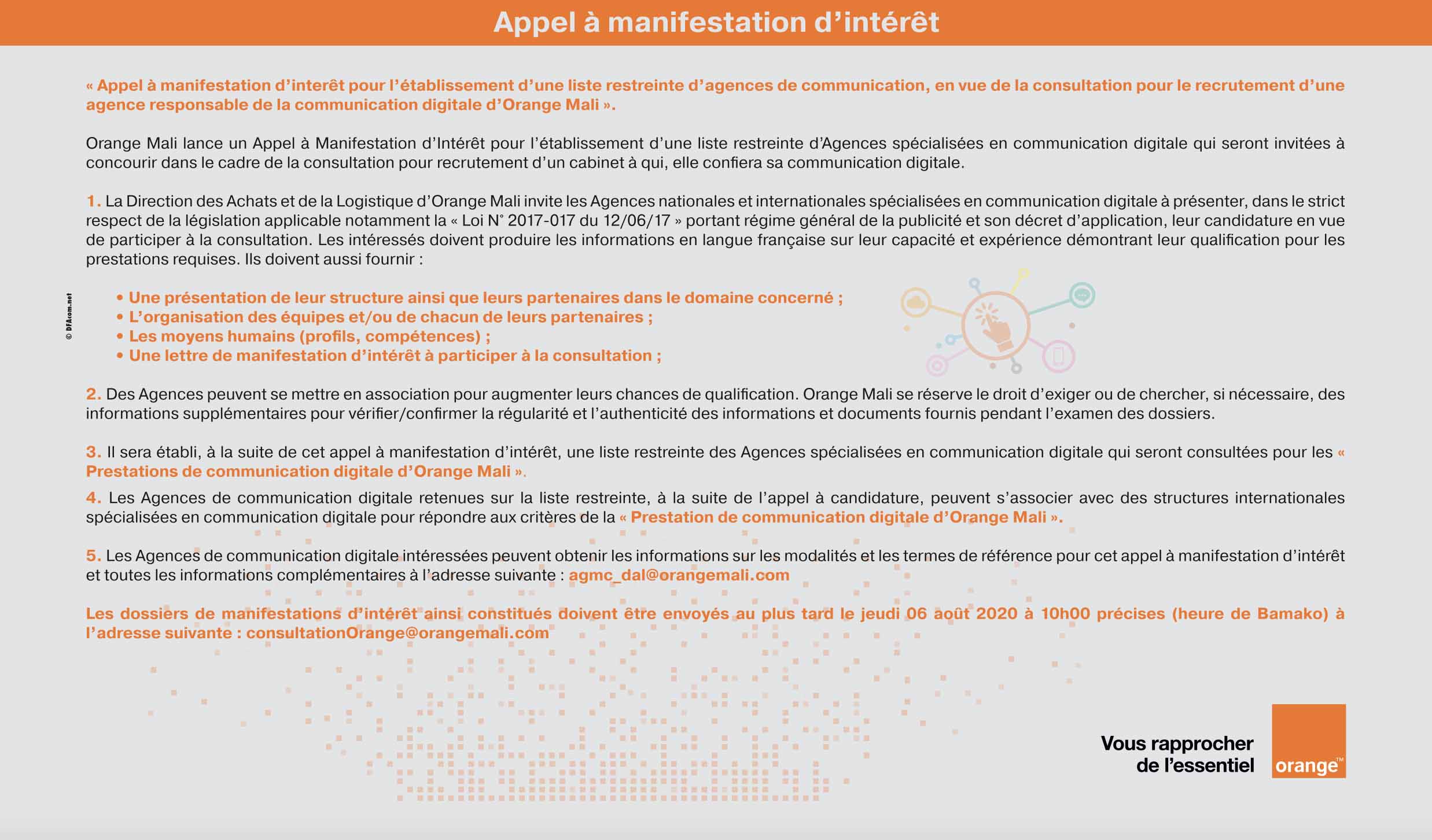 Appel à manifestation d'intérêt