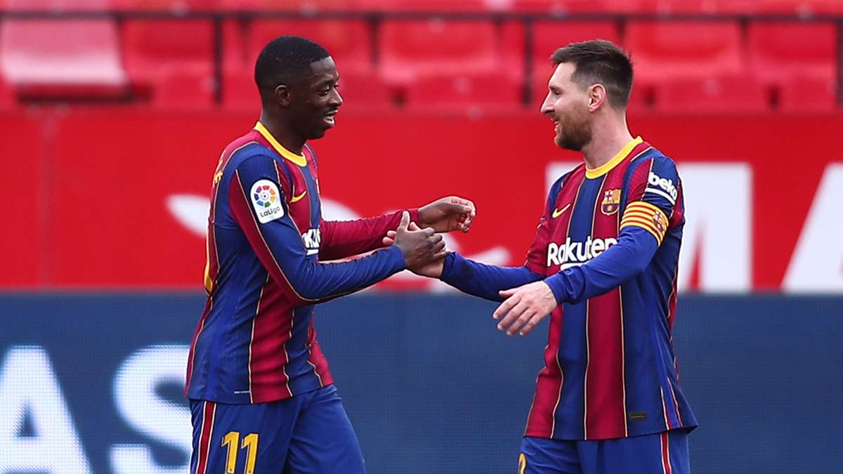Séville-Barcelone (0-2) - Dembélé et Messi donnent de l'air aux Catalans