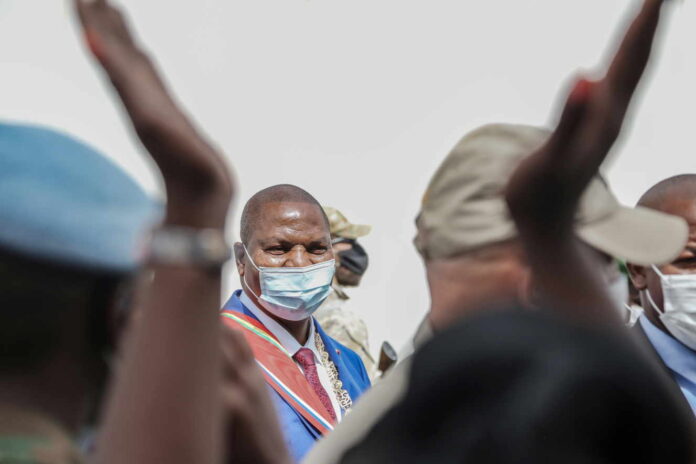 Central African President Faustin-Archange Touadera is seen after his investiture ceremony for his second term in Bangui,