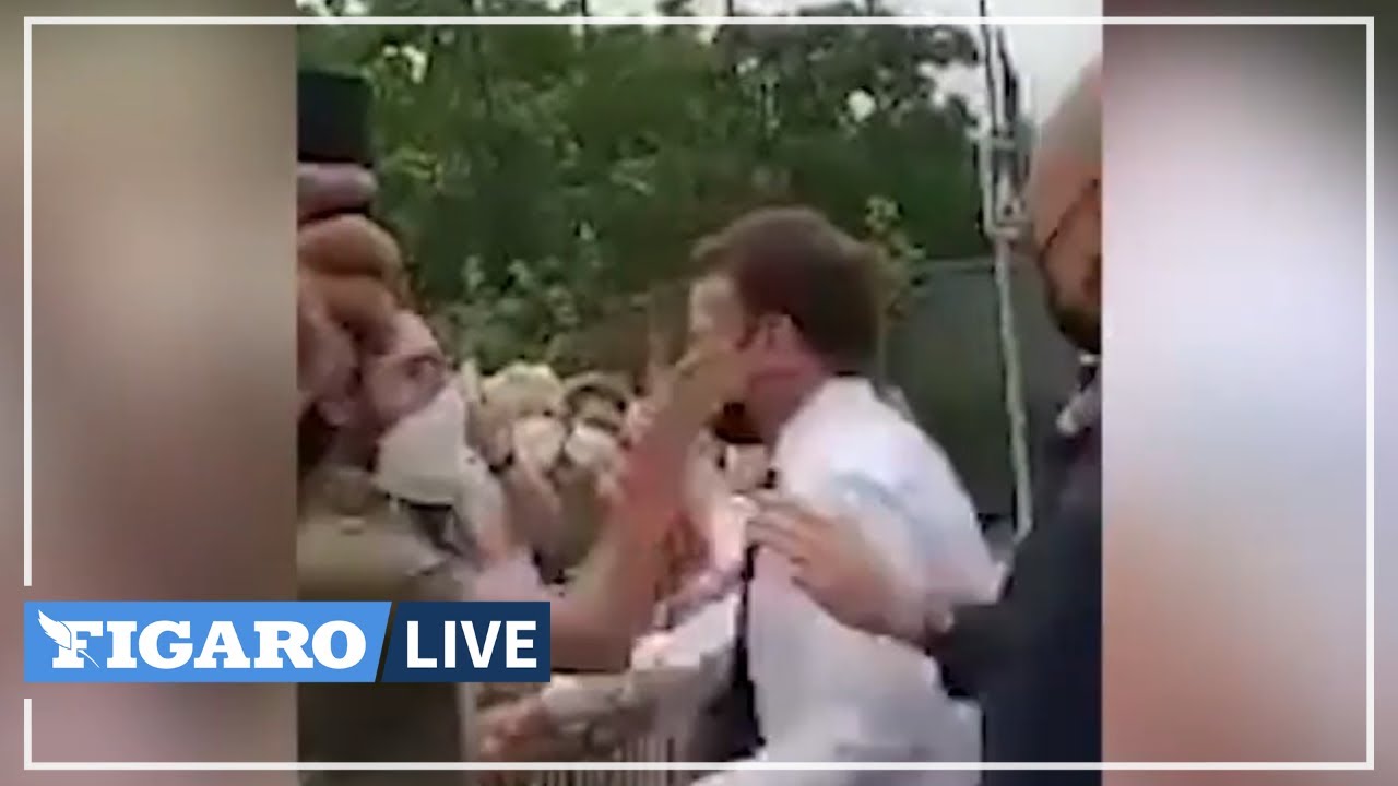 Emmanuel Macron giflé par un homme lors de son déplacement dans la Drôme