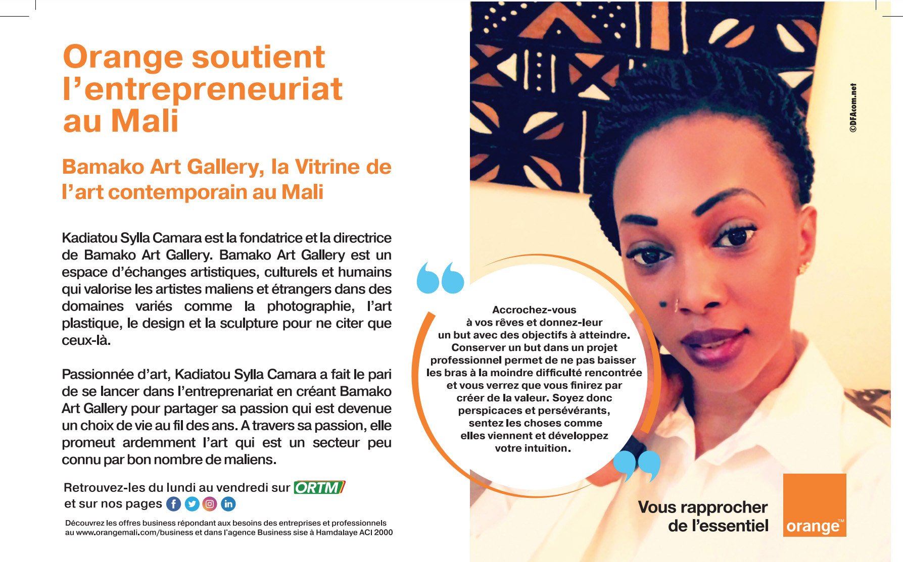 Bamako Art Gallery: Orange soutient l'entrepreneuriat au Mali