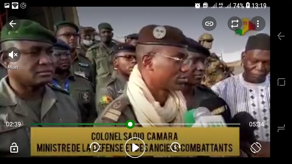 Colonel Sadio Camara, ministre de la Défense :  « Aucune pression exogène ne nous fera douter de la justesse de notre combat »