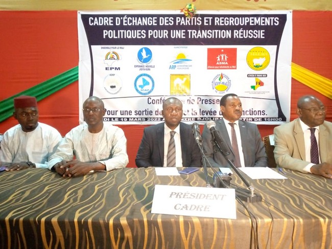 Evolution de la situation socio-politique au Mali : Les recommandations du Cadre d’échange pour une transition réussie