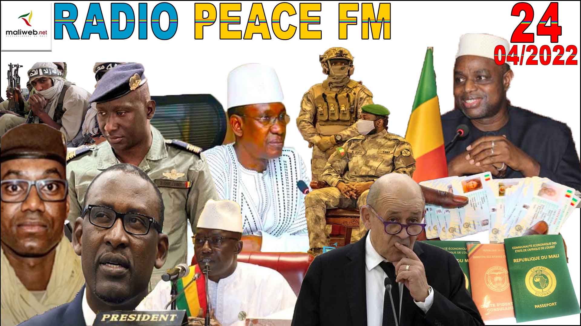 La Revue de Presse de la RADIO PEACE FM du 24 AVRIL 2022
