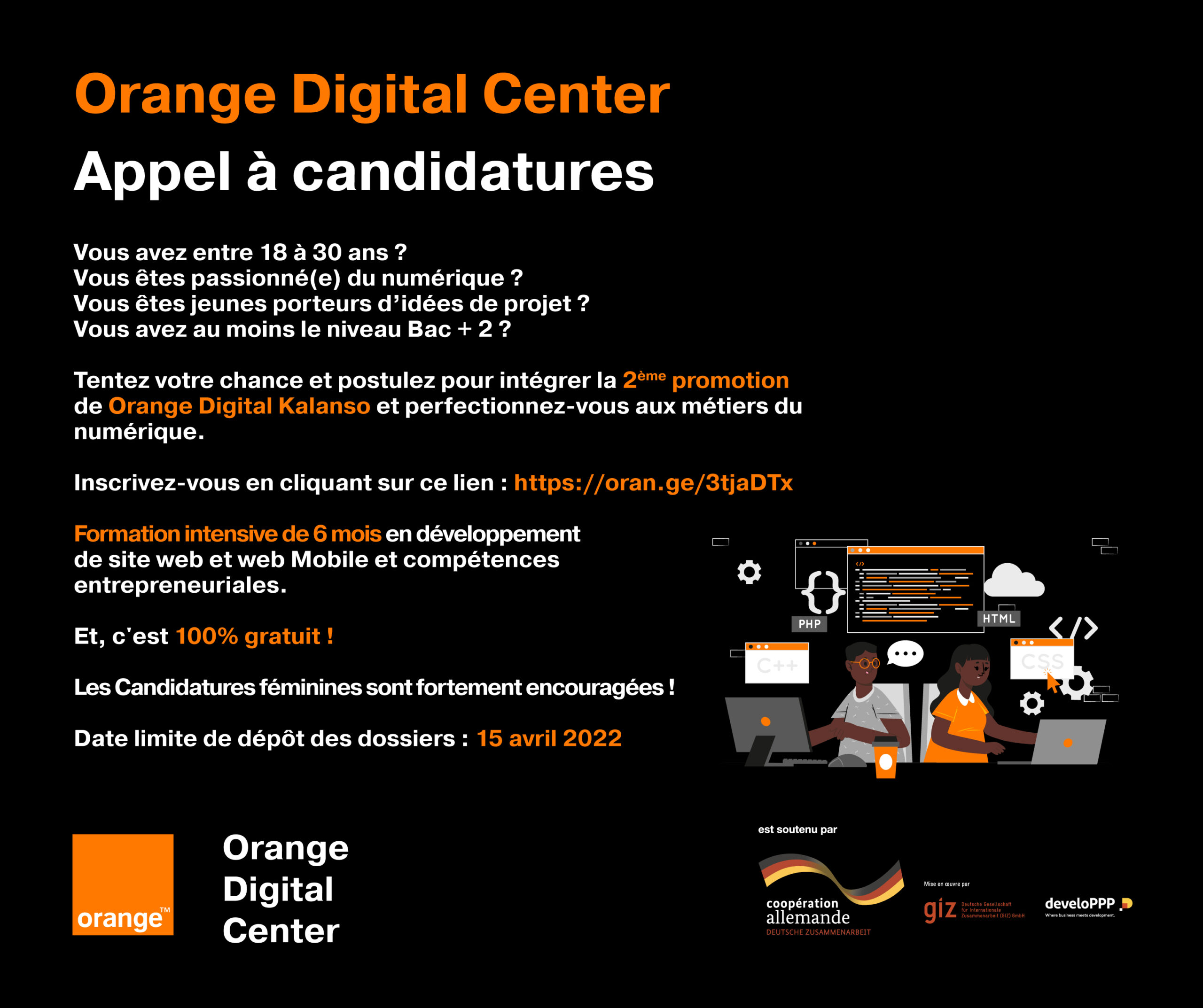 Orange Digital Center: Appel à Candidatures