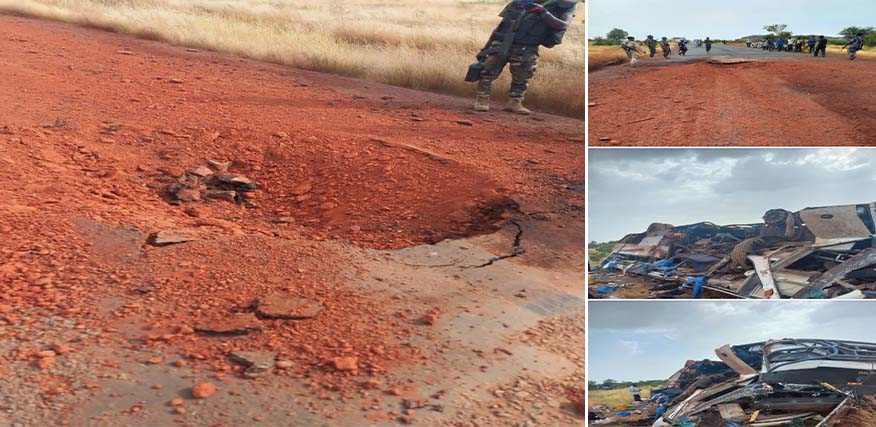 Mali : explosion d'un bus à son passage sur une mine artisanale, faisant plusieurs morts