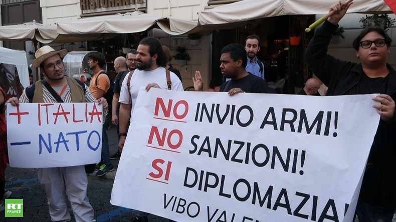 Mobilisations à Rome et Stuttgart contre les sanctions visant la Russie