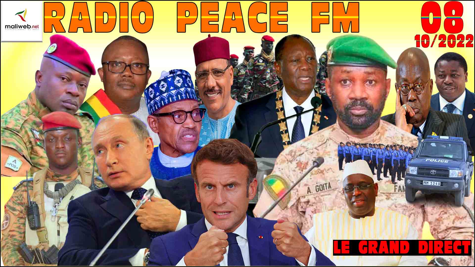 La Revue de Presse de la Radio PEACE FM du 08 octobre 2022