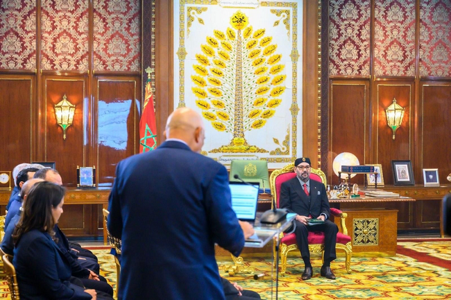 Cérémonie de présentation du nouveau programme d’investissement vert du groupe OCP (2023-2027) et de signature du protocole d’accord entre le gouvernement et le groupe OCP relatif à ce programme présidée par Sa Majesté Le Roi, Mohammed VI.