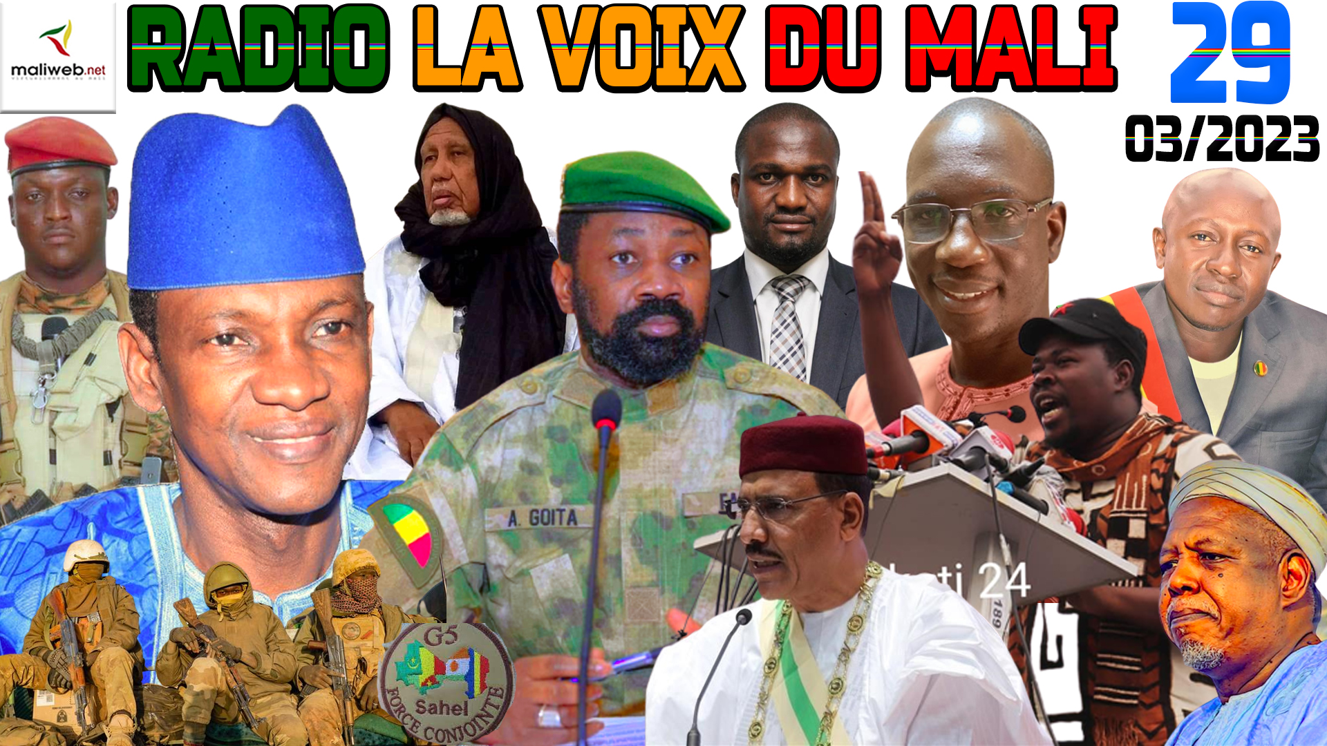 La Revue de Presse de la RADIO LA VOIX DU MALI du 29 MARS 2023
