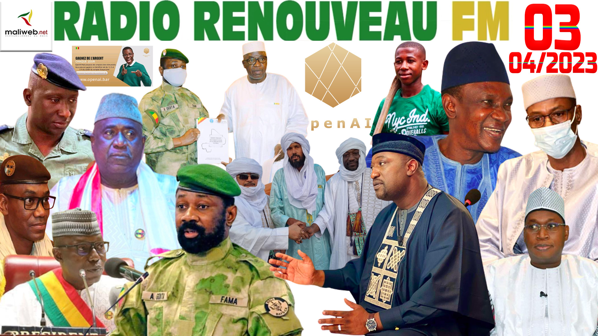 La Revue de Presse de la RADIO RENOUVEAU FM du 03 AVRIL 2023