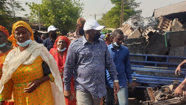 Marché de Médine :   Le Maire Adama Sangaré en visite de constat