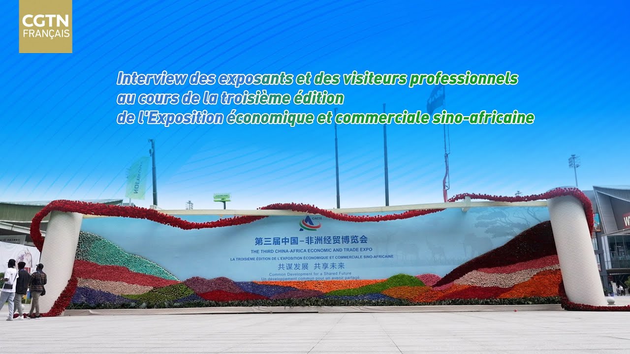Interview des exposants et des visiteurs professionnels au cours de la troisième édition de l'Exposition économique et commerciale sino-africaine