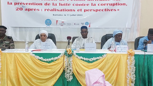 Mali : « la corruption et l’enrichissement illicite des agents publics sont dus d’abord à des causes institutionnelles (...) », selon le président de l’OCLEI, Moumouni Guindo