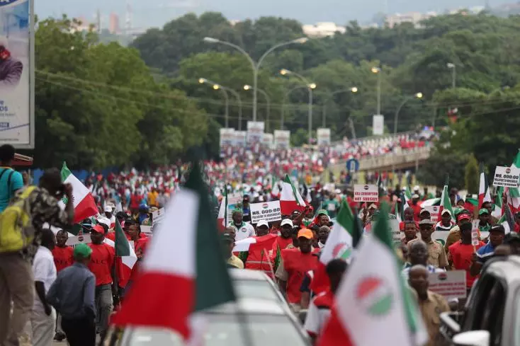 Manifestation au Nigeria des syndicats de travailleurs contre le coût de la vie