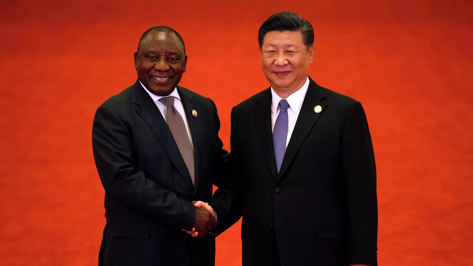 Le président chinois Xi Jinping rencontre son homologue sud-africain Cyril Ramaphosa