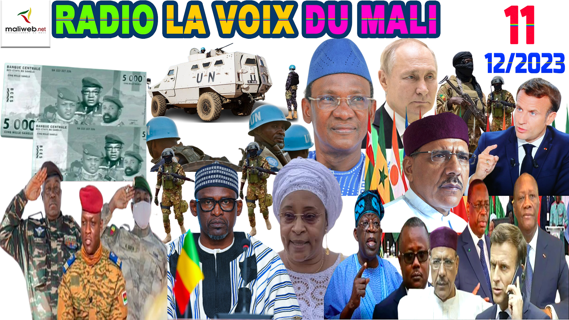 La Revue de Presse de la RADIO LA VOIX DU MALI du 11 DÉCEMBRE 2023