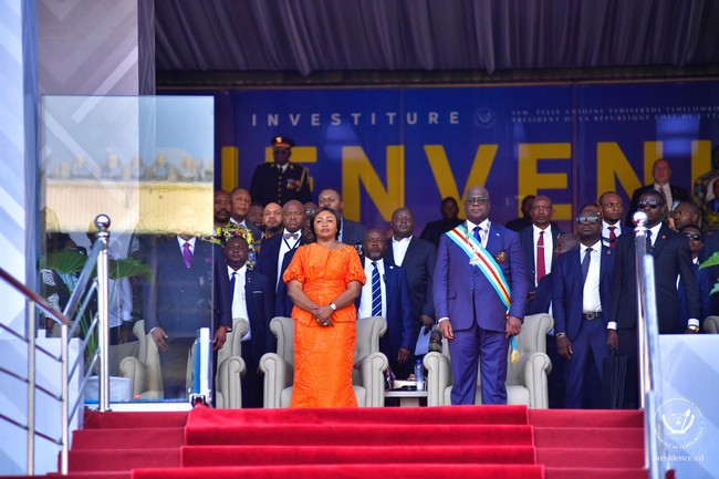 Investiture en RDC : Felix Antoine Tshisekedi lors de son investiture  pour un second mandat à la tête  de la RDC : "Je mesure l'ampleur de la tâche qui m'attend ainsi que toute la portée des attentes légitimes qu'évoque cet ultime mandat"