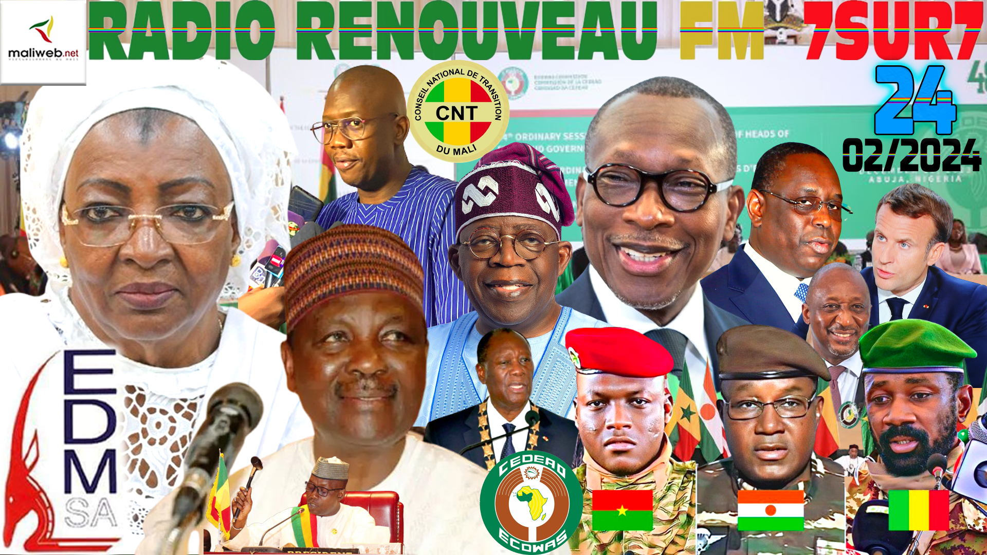 Emission 7SUR7 de la RADIO RENOUVEAU FM du 24 FEVRIER 2024