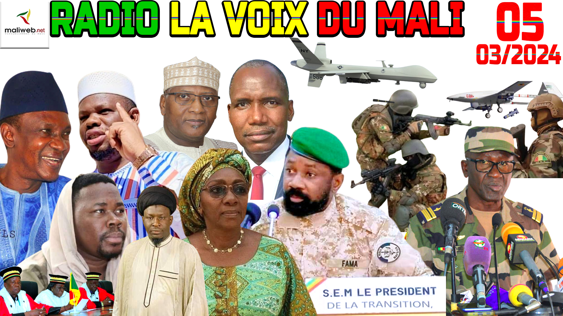 La Revue de Presse de la RADIO LA VOIX DU MALI du 05 MARS 2024