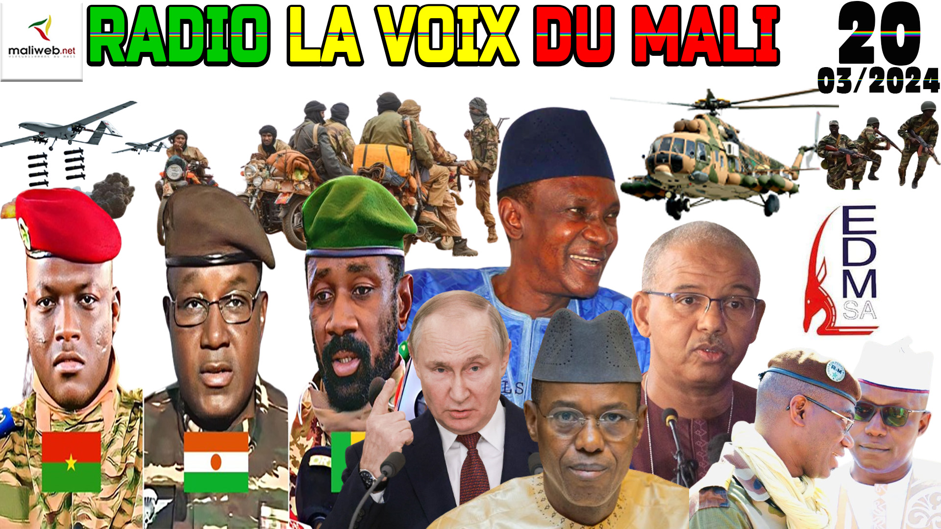 La Revue de Presse de la RADIO LA VOIX DU MALI du 20 MARS 2024