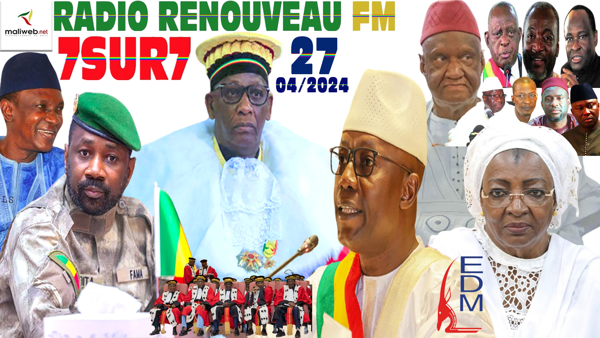 Émission 7SUR7 de la RADIO RENOUVEAU FM du 27 AVRIL 2024