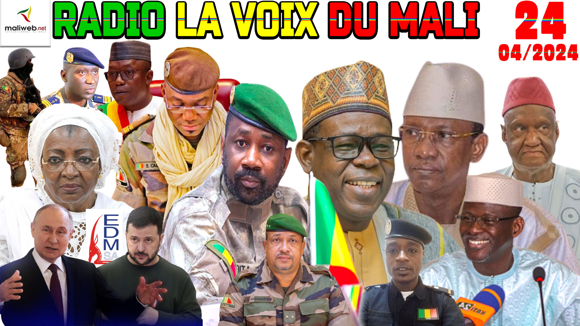 La Revue de Presse de la RADIO LA VOIX DU MALI du 24 AVRIL 2024