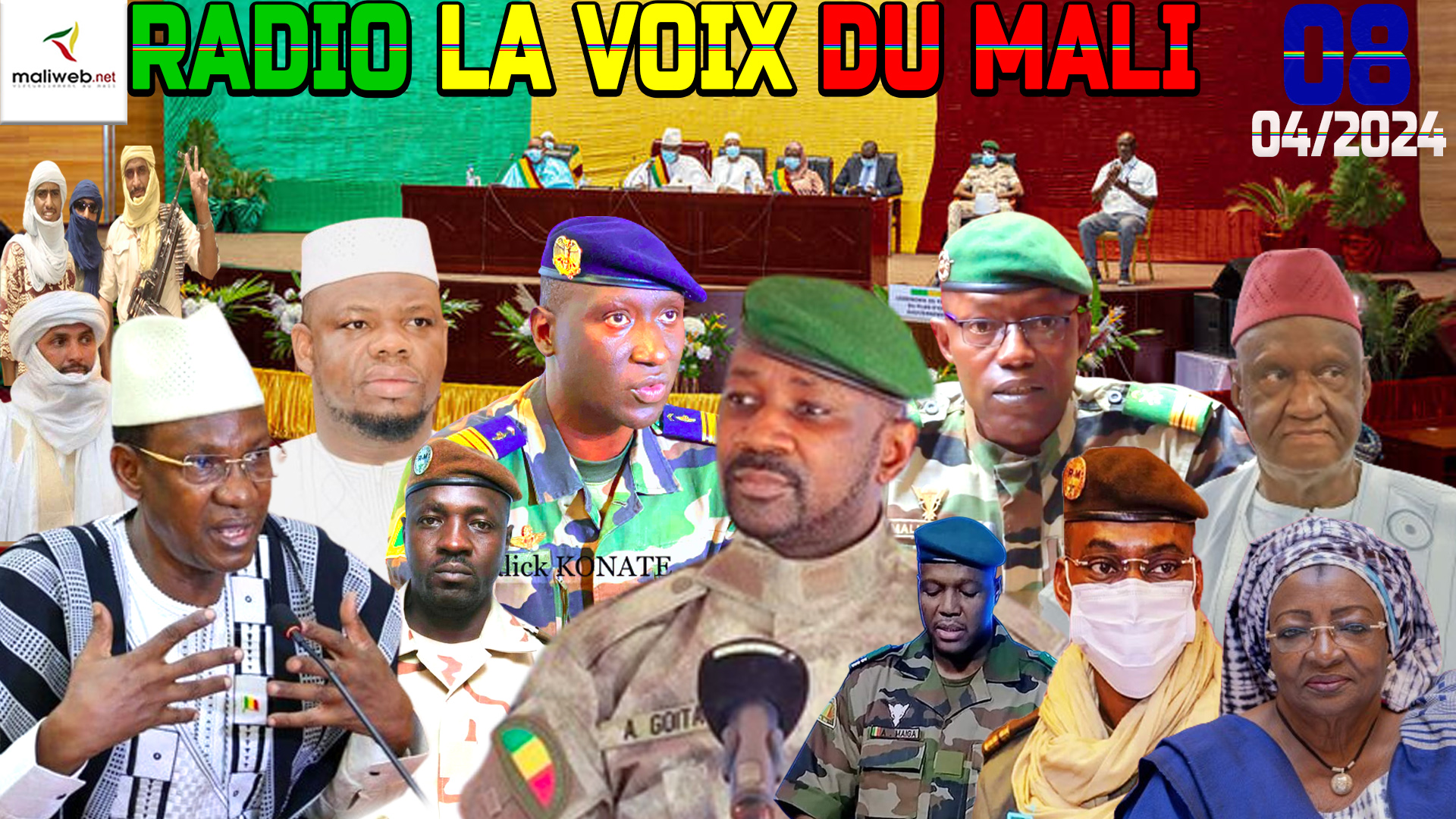 La Revue de Presse de la RADIO LA VOIX DU MALI du 08 AVRIL 2024