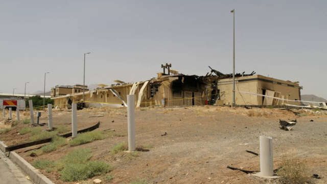 FILE PHOTO: A view of a damage building after a fire broke out at Iran's Natanz Nuclear Facility, in Isfahan