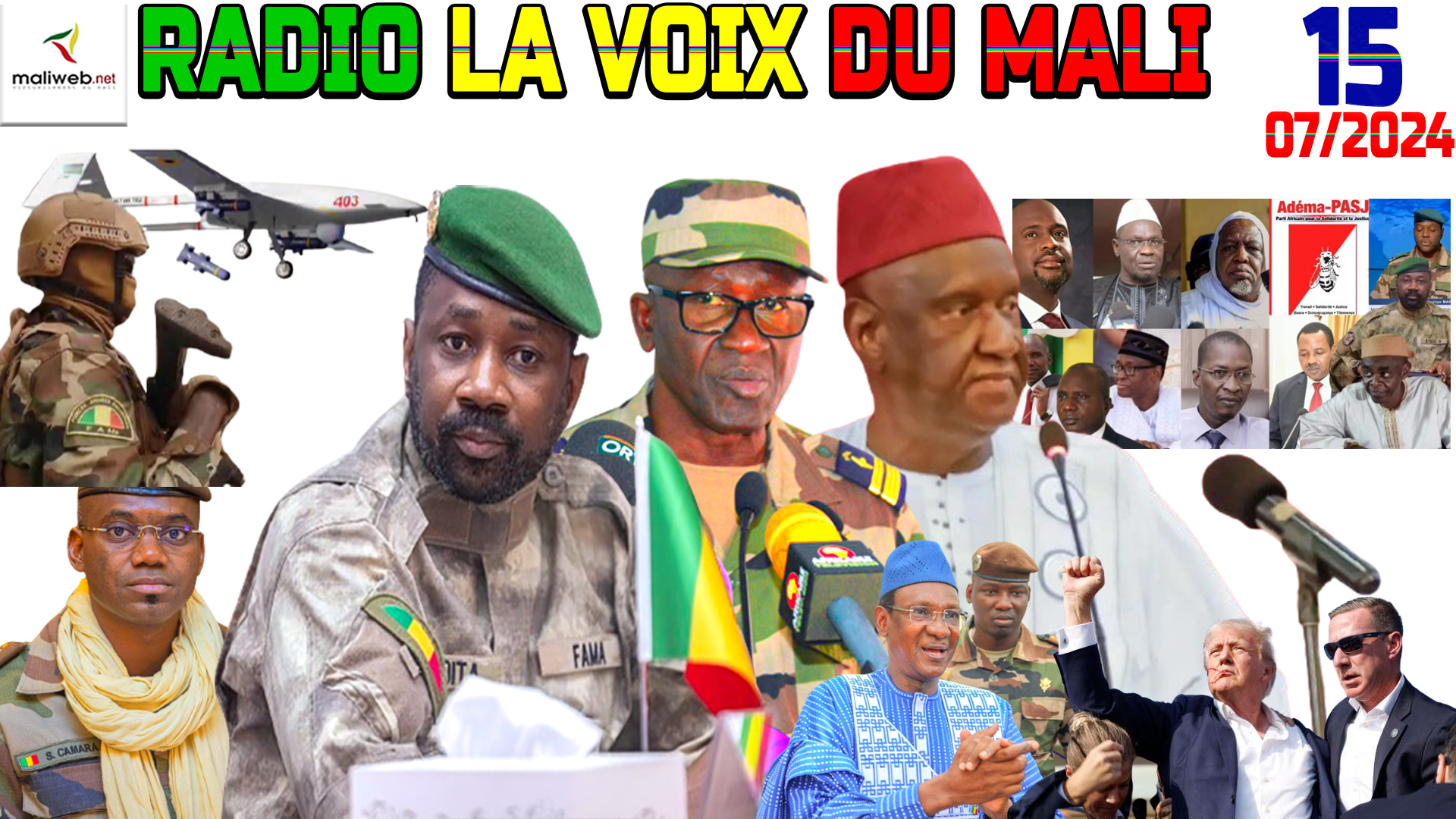 La Revue de Presse de la RADIO LA VOIX DU MALI du 15 JUILLET 2024