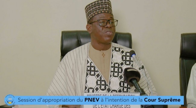 Session d’appropriation  du PNEV : Le ministre Ibrahim Ikassa Maïga à la Cour Suprême de Bamako