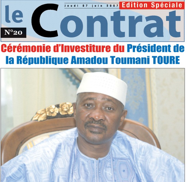 La grande interview d'ATT dans le Contrat n°20 du jeudi 7 juin 2007 :  "J'ai foi en ce que je fais et aussi à la confiance que mes compatriotes ont en moi"