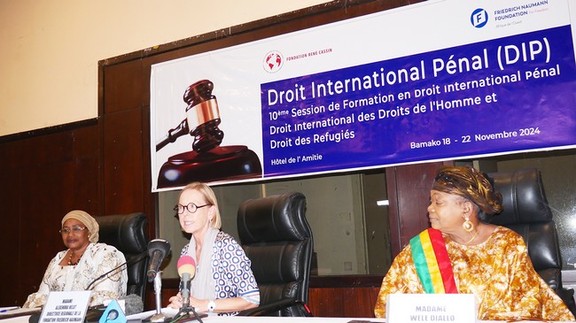 Bamako : Ouverture de la 10e session de formation en Droit International Pénal