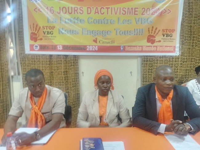 Les 16 jours d'activisme contre les VBG :  La Fenajfa et l'association One One sensibilisent