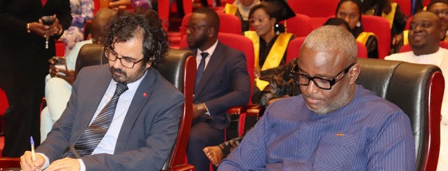 Le directeur général d'ISC Business School, Racine Seydou Thiam, lors de la sortie de la 14e promotion : "Chers diplômés, vous êtes aujourd'hui les ambassadeurs de l'ISC. Soyez fiers  de ce que vous avez accompli"