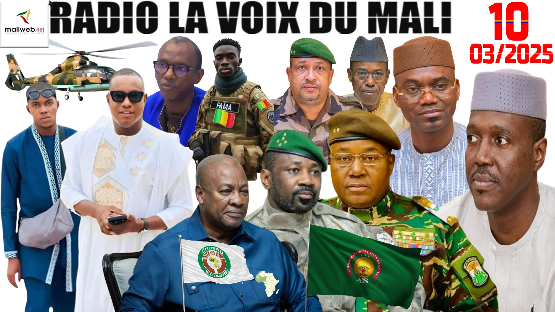 La Revue de Presse de la RADIO LA VOIX DU MALI du 10 MARS 2025