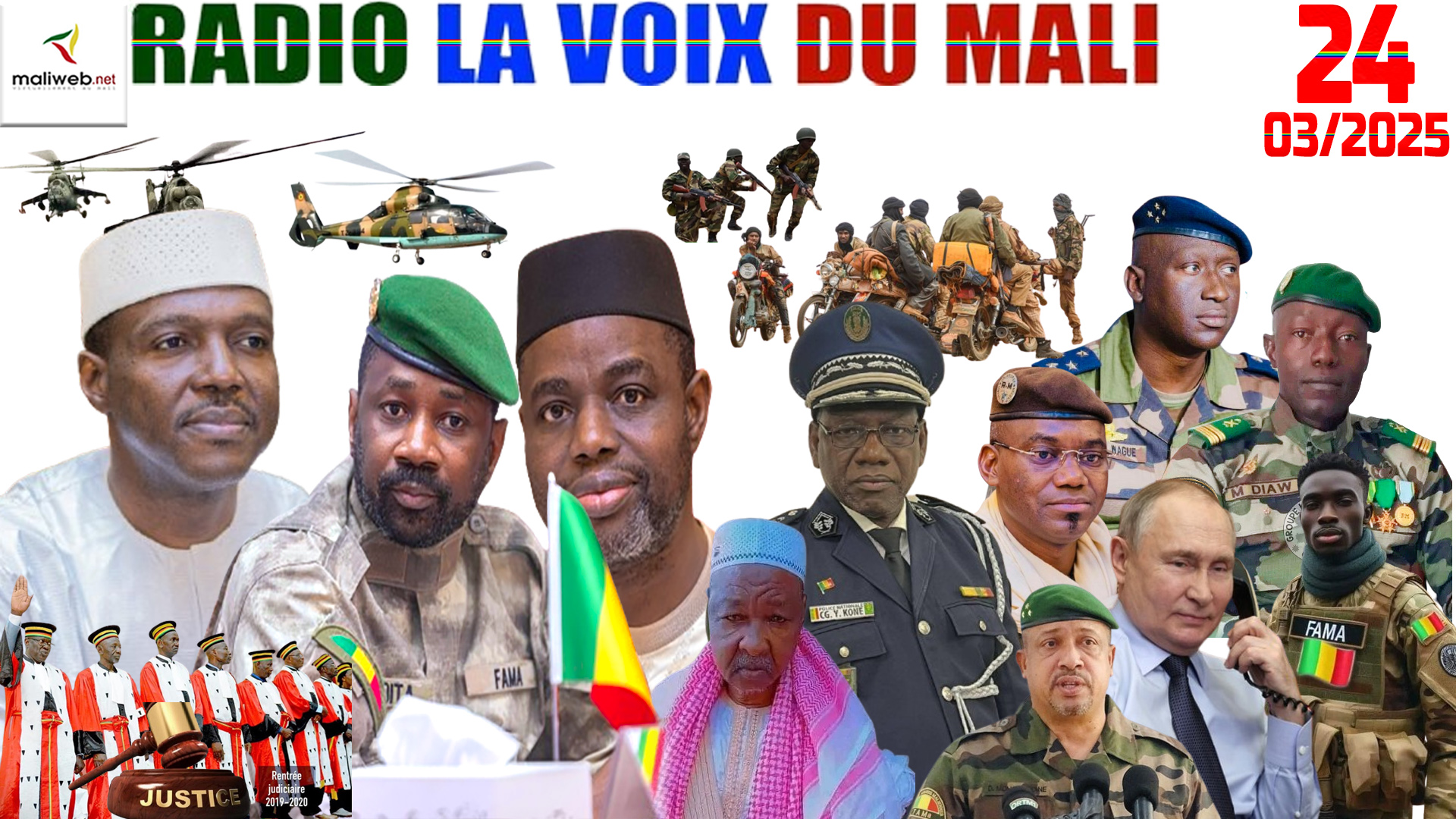 La Revue de Presse de la RADIO LA VOIX DU MALI du 24 MARS 2025