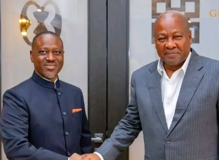 Ghana : Guillaume Soro reçu en audience par le président John Dramani Mahama